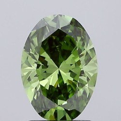 Diament laboratoryjny o barwie fantazyjnej szlif owalny, 1.52ct, VVS2, Fancy Vivid Green, IGI LG719538753