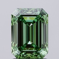 Diament laboratoryjny o barwie fantazyjnej szlif szmaragdowy, 2.01ct, VVS2, Fancy Vivid Green, IGI LG727571983