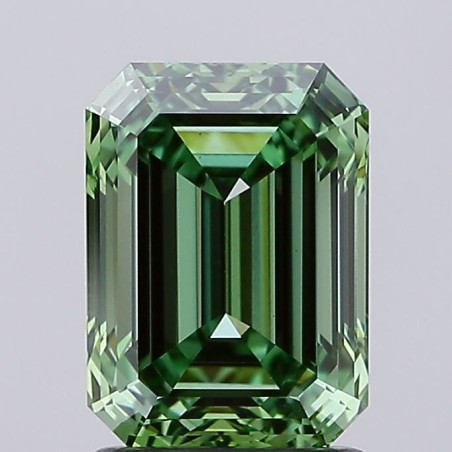 Diament laboratoryjny o barwie fantazyjnej szlif szmaragdowy, 2.01ct, VVS2, Fancy Vivid Green, IGI LG727571983