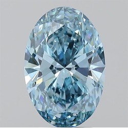 Diament laboratoryjny o barwie fantazyjnej szlif owalny, 2.58ct, VVS1, Fancy Vivid Blue, IGI LG720504399