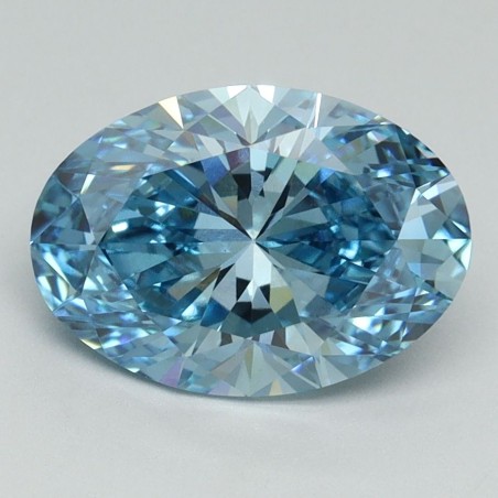 Diament laboratoryjny o barwie fantazyjnej szlif owalny, 2.28ct, VVS2, Fancy Vivid Blue, IGI LG638436172