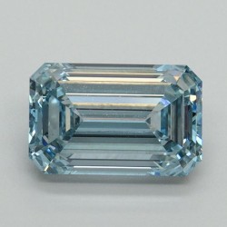 Diament laboratoryjny o barwie fantazyjnej szlif szmaragdowy, 1.71ct, VVS2, Fancy Intense Blue, IGI LG710541767