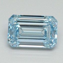 Diament laboratoryjny o barwie fantazyjnej szlif szmaragdowy, 1.51ct, VVS2, Fancy Intense Blue, IGI LG710541718