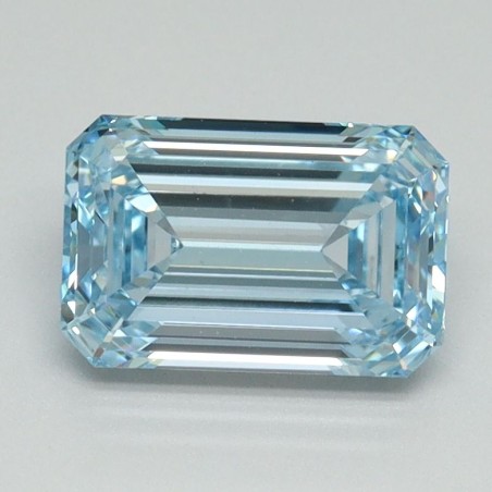 Diament laboratoryjny o barwie fantazyjnej szlif szmaragdowy, 1.51ct, VVS2, Fancy Intense Blue, IGI LG710541718