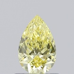 Diament laboratoryjny o barwie fantazyjnej szlif gruszkowy, 0.52ct, VVS1, Fancy Intense Yellow, IGI LG723582759