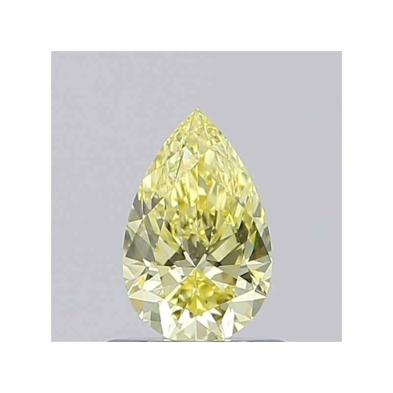 Diament laboratoryjny o barwie fantazyjnej szlif gruszkowy, 0.52ct, VVS1, Fancy Intense Yellow, IGI LG723582759