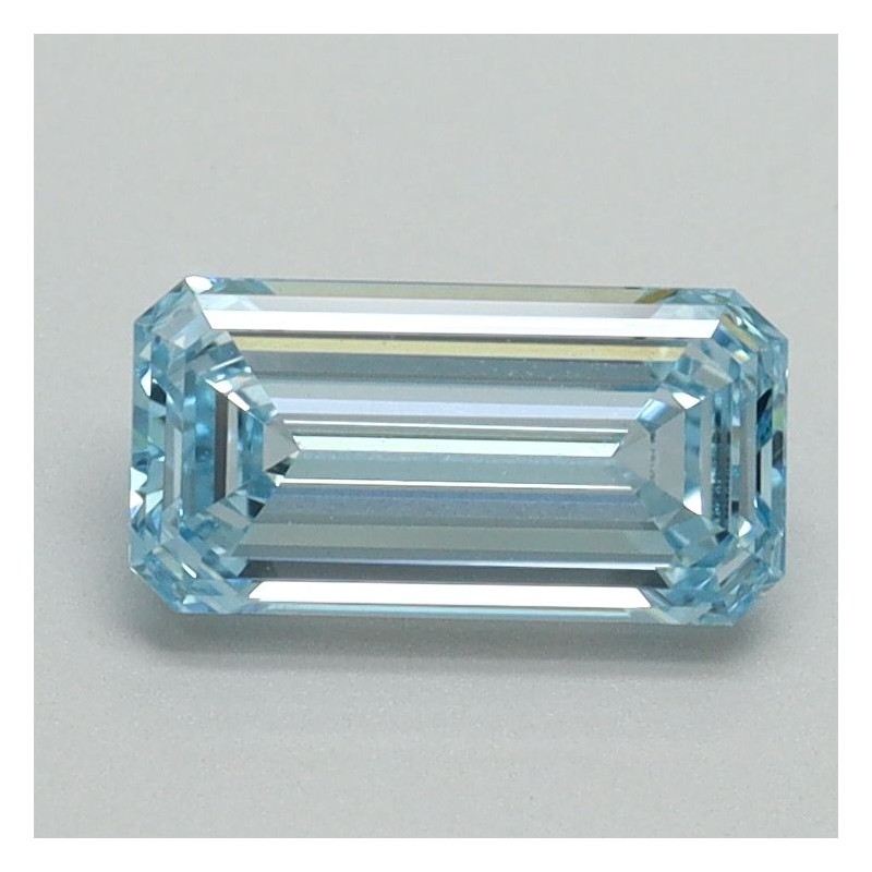 Diament laboratoryjny o barwie fantazyjnej szlif szmaragdowy, 0.93ct, VVS2, Fancy Intense Blue, IGI LG713515705