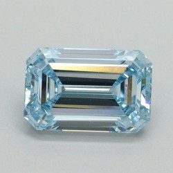 Diament laboratoryjny o barwie fantazyjnej szlif szmaragdowy, 1.13ct, VVS2, Fancy Intense Blue, IGI LG710541861