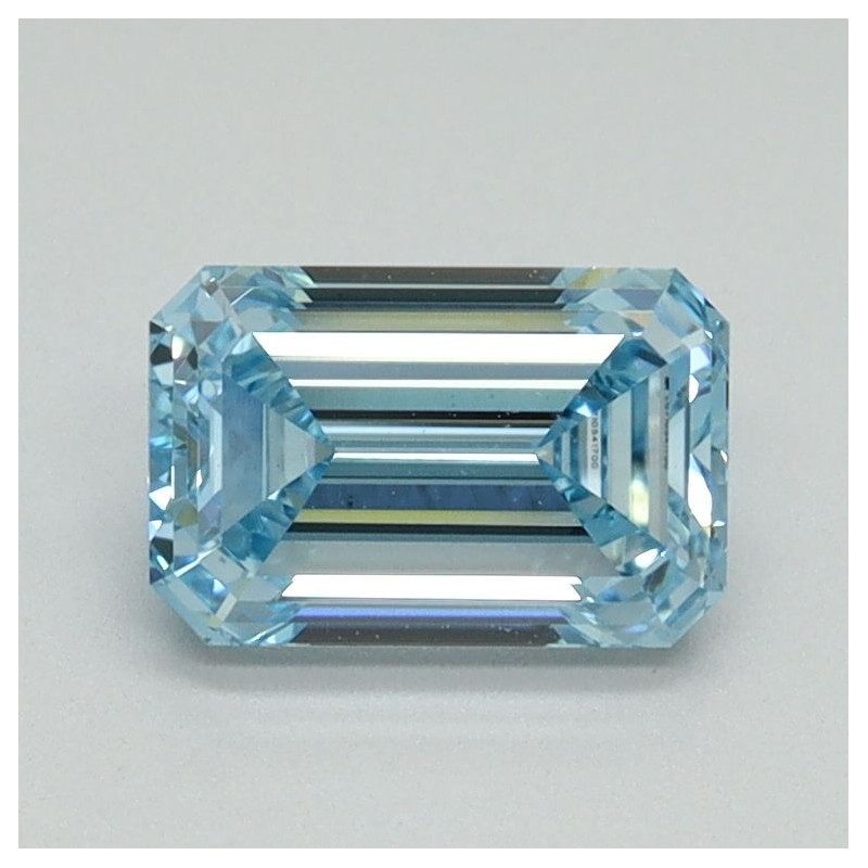 Diament laboratoryjny o barwie fantazyjnej szlif szmaragdowy, 1.07ct, VVS2, Fancy Intense Blue, IGI LG710541700