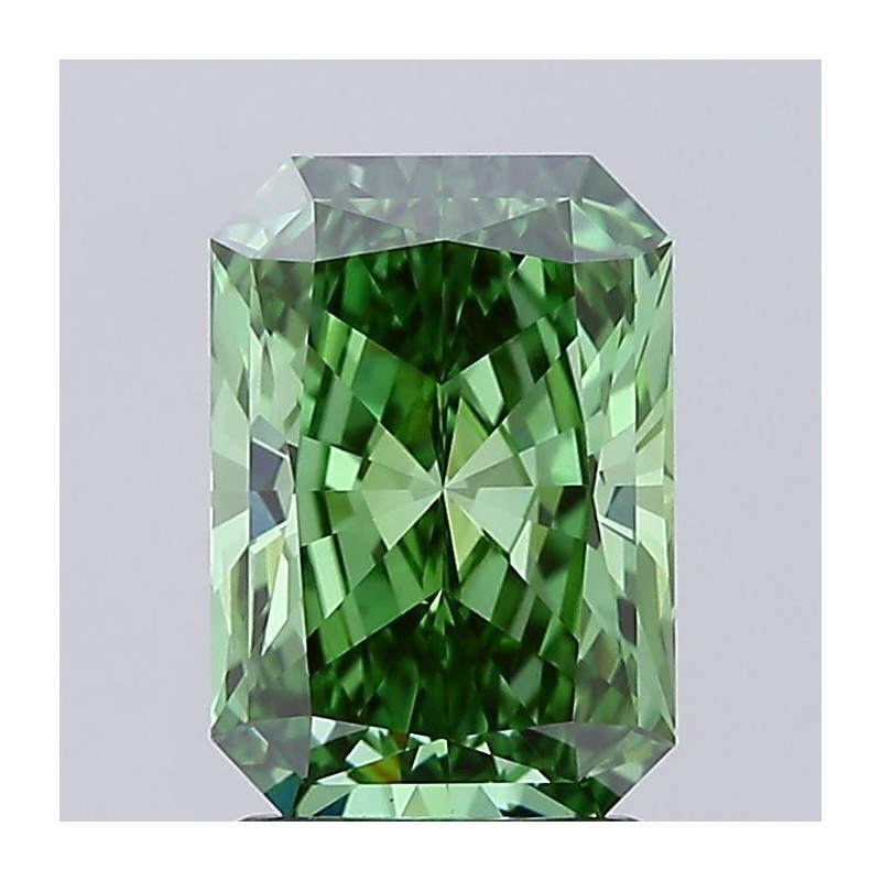 Diament laboratoryjny o barwie fantazyjnej radiant, 2.03ct, VVS2, Fancy Vivid Green, IGI LG715571945 Diament laboratoryjny o barwie fantazyjnej radiant, 2.03ct, VVS2, Fancy Vivid Green, IGI LG715571945