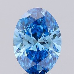 Diament laboratoryjny o barwie fantazyjnej szlif owalny, 2.03ct, VVS2, Fancy Vivid Blue, IGI LG715572711