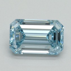 Diament laboratoryjny o barwie fantazyjnej szlif szmaragdowy, 1.02ct, VVS2, Fancy Intense Blue, IGI LG710541725