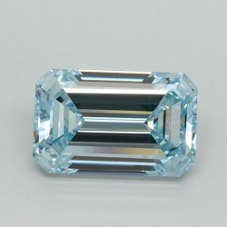 Diament laboratoryjny o barwie fantazyjnej szlif szmaragdowy, 1.04ct, VVS2, Fancy Vivid Blue, IGI LG710554803