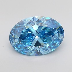 Diament laboratoryjny o barwie fantazyjnej szlif owalny, 2.04ct, VVS2, Fancy Vivid Blue, IGI LG702504294