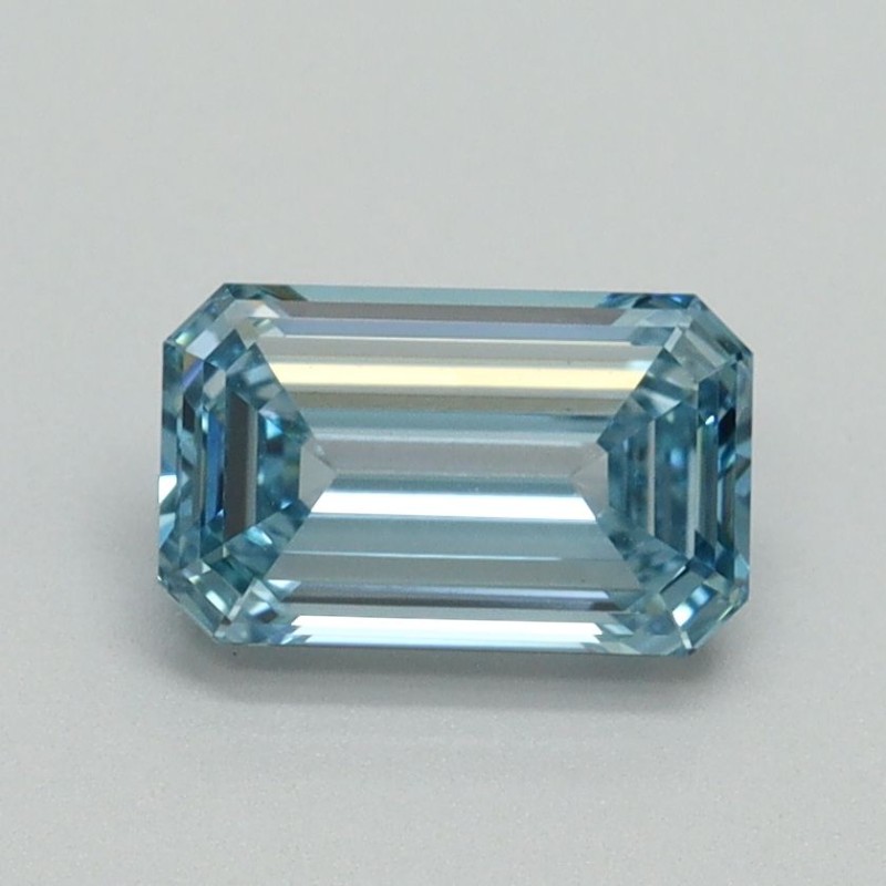 Diament laboratoryjny o barwie fantazyjnej szlif szmaragdowy, 1.04ct, VVS2, Fancy Intense Blue, IGI LG710541703