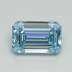 Diament laboratoryjny o barwie fantazyjnej szlif szmaragdowy, 1.13ct, VVS2, Fancy Intense Blue, IGI LG710541208