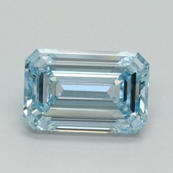 Diament laboratoryjny o barwie fantazyjnej szlif szmaragdowy, 1.13ct, VVS2, Fancy Intense Blue, IGI LG710534894