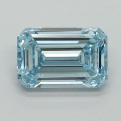 Diament laboratoryjny o barwie fantazyjnej szlif szmaragdowy, 1.07ct, VVS2, Fancy Intense Blue, IGI LG710541845
