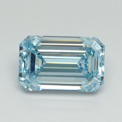 Diament laboratoryjny o barwie fantazyjnej szlif szmaragdowy, 1.07ct, VVS2, Fancy Intense Blue, IGI LG710541757