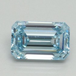 Diament laboratoryjny o barwie fantazyjnej szlif szmaragdowy, 1.09ct, VVS2, Fancy Intense Blue, IGI LG710541194