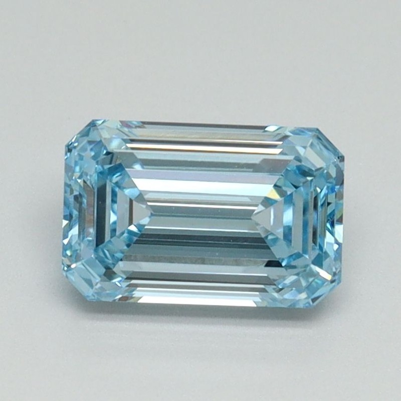 Diament laboratoryjny o barwie fantazyjnej szlif szmaragdowy, 1.2ct, VVS2, Fancy Intense Blue, IGI LG710541205