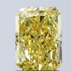 Diament laboratoryjny o barwie fantazyjnej radiant, 2.07ct, VVS2, Fancy Vivid Yellow, IGI LG677508418