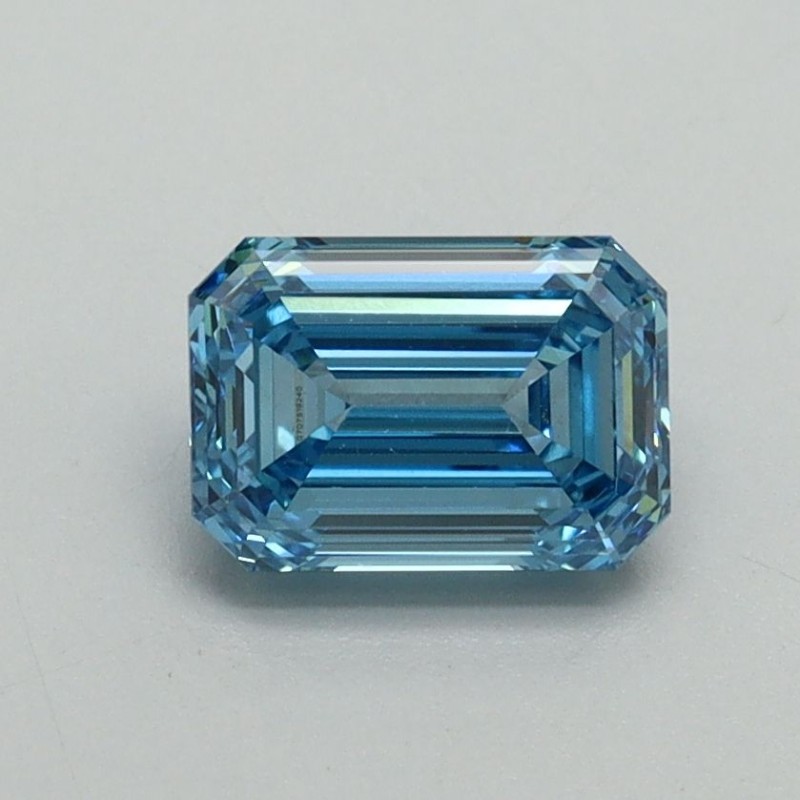 Diament laboratoryjny o barwie fantazyjnej szlif szmaragdowy, 1.01ct, VVS2, Fancy Vivid Blue, IGI LG707519240