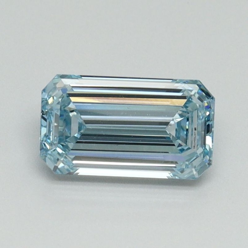 Diament laboratoryjny o barwie fantazyjnej szlif szmaragdowy, 1ct, VVS2, Fancy Intense Blue, IGI LG710541790