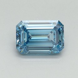 Diament laboratoryjny o barwie fantazyjnej szlif szmaragdowy, 1.06ct, VVS2, Fancy Vivid Blue, IGI LG707519278