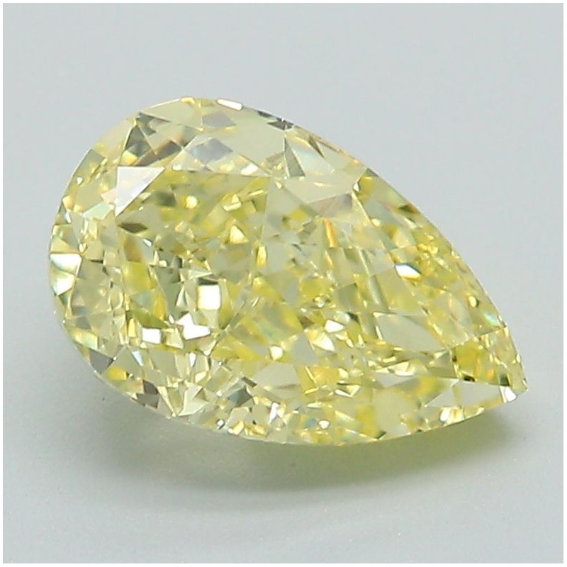 Diament laboratoryjny o barwie fantazyjnej szlif gruszkowy, 2ct, VVS2, Fancy Intense Yellow, IGI LG713545158