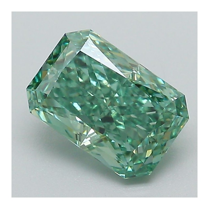 Diament laboratoryjny o barwie fantazyjnej radiant, 1.65ct, VVS2, Fancy Vivid Green, IGI LG717505954