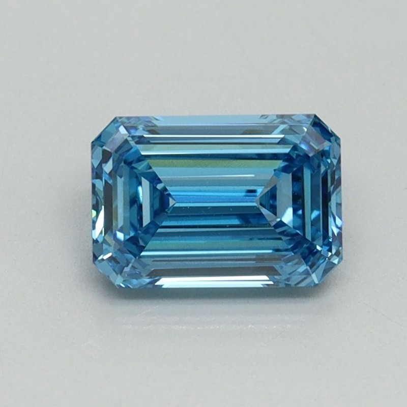 Diament laboratoryjny o barwie fantazyjnej szlif szmaragdowy, 1.04ct, VVS2, Fancy Vivid Blue, IGI LG707519329