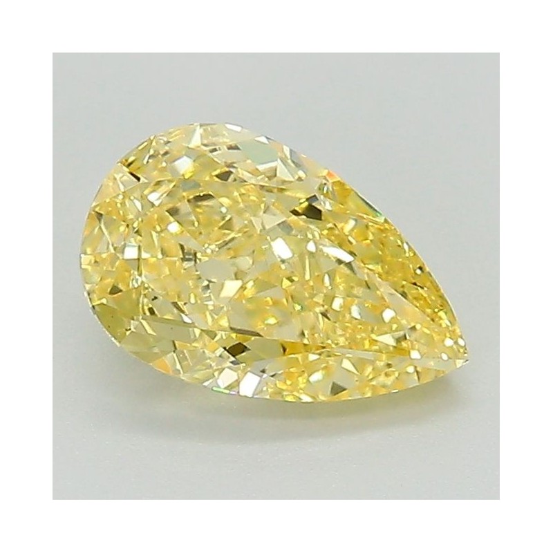 Diament laboratoryjny o barwie fantazyjnej szlif gruszkowy, 1.14ct, VVS2, Fancy Intense Yellow, IGI LG719508524