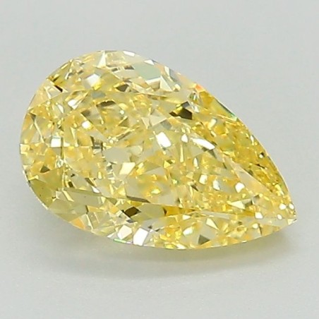 Diament laboratoryjny o barwie fantazyjnej szlif gruszkowy, 1.14ct, VVS2, Fancy Intense Yellow, IGI LG719508524