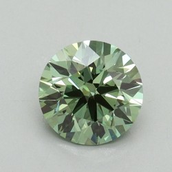Diament laboratoryjny o barwie fantazyjnej szlif okrągły, 0.7ct, VVS2, Fancy Vivid Green, IGI LG706535598