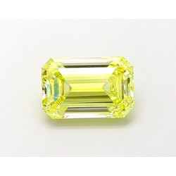 Diament laboratoryjny o barwie fantazyjnej szlif szmaragdowy, 1.76ct, VVS2, Fancy Intense Yellow, IGI LG686504382