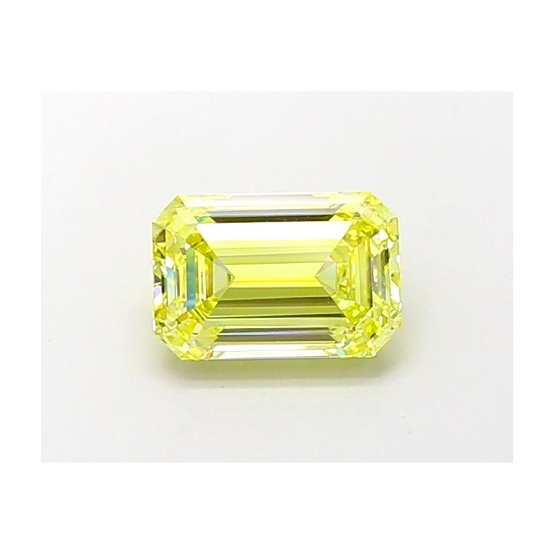 Diament laboratoryjny o barwie fantazyjnej szlif szmaragdowy, 1.76ct, VVS2, Fancy Intense Yellow, IGI LG686504382