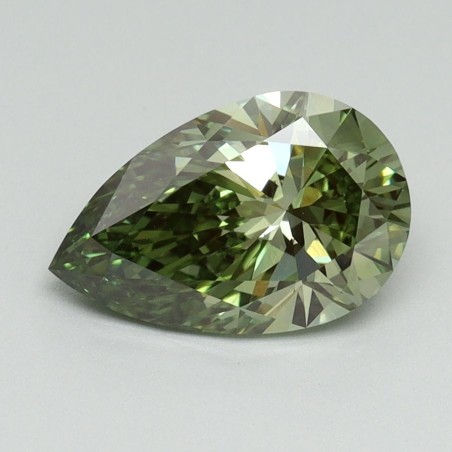 Diament laboratoryjny o barwie fantazyjnej szlif gruszkowy, 1.5ct, VVS2, Fancy Vivid Green, IGI LG710554814