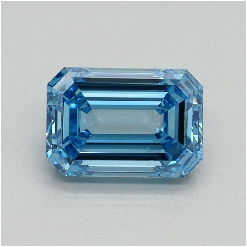 Diament laboratoryjny o barwie fantazyjnej szlif szmaragdowy, 1.05ct, VVS2, Fancy Vivid Blue, IGI LG723563381