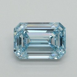 Diament laboratoryjny o barwie fantazyjnej szlif szmaragdowy, 1.05ct, VVS2, Fancy Intense Blue, IGI LG710554787