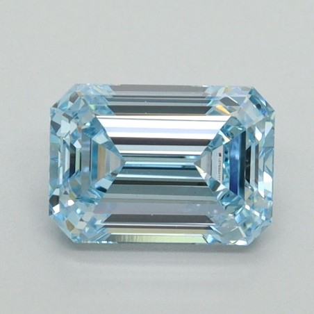 Diament laboratoryjny o barwie fantazyjnej szlif szmaragdowy, 1.55ct, VVS2, Fancy Vivid Blue, IGI LG710554777