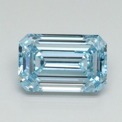 Diament laboratoryjny o barwie fantazyjnej szlif szmaragdowy, 1.11ct, VVS2, Fancy Vivid Blue, IGI LG710554806