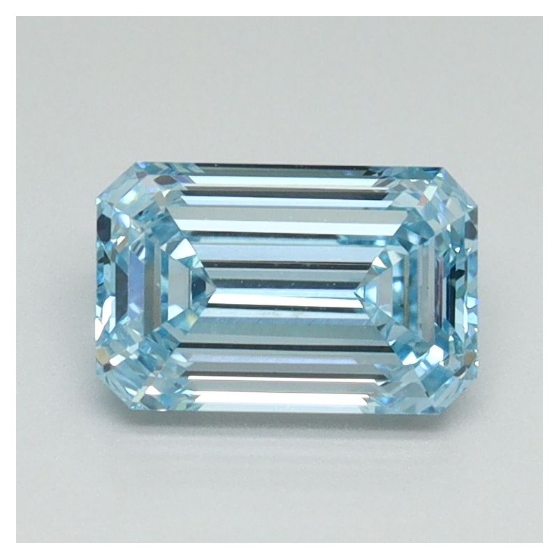 Diament laboratoryjny o barwie fantazyjnej szlif szmaragdowy, 1.11ct, VVS2, Fancy Vivid Blue, IGI LG710554806