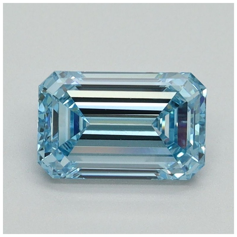 Diament laboratoryjny o barwie fantazyjnej szlif szmaragdowy, 1.23ct, VVS2, Fancy Vivid Blue, IGI LG710554795