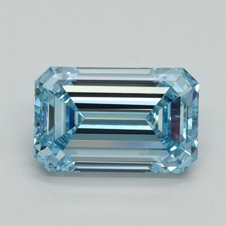 Diament laboratoryjny o barwie fantazyjnej szlif szmaragdowy, 1.23ct, VVS2, Fancy Vivid Blue, IGI LG710554795
