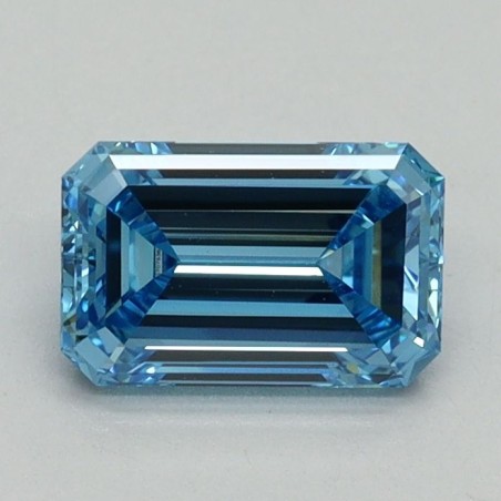 Diament laboratoryjny o barwie fantazyjnej szlif szmaragdowy, 0.96ct, VVS2, Fancy Vivid Blue, IGI LG707536229