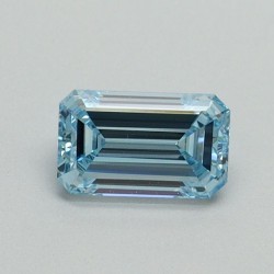 Diament laboratoryjny o barwie fantazyjnej szlif szmaragdowy, 0.5ct, VVS1, Fancy Intense Blue, IGI LG713515704