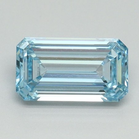 Diament laboratoryjny o barwie fantazyjnej szlif szmaragdowy, 0.89ct, VVS2, Fancy Vivid Blue, IGI LG713515708