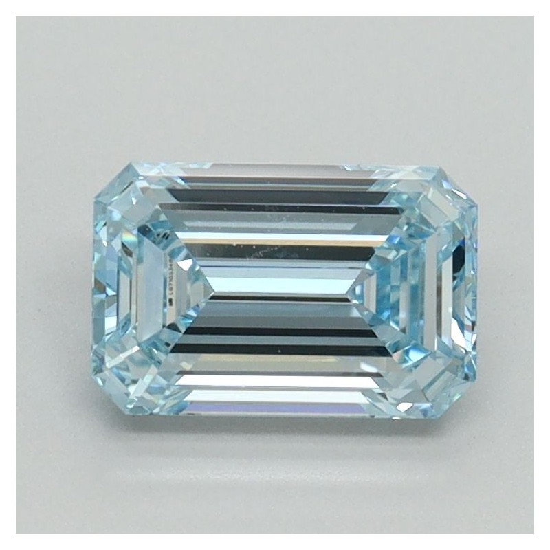Diament laboratoryjny o barwie fantazyjnej szlif szmaragdowy, 1.19ct, VVS2, Fancy Intense Blue, IGI LG710534863