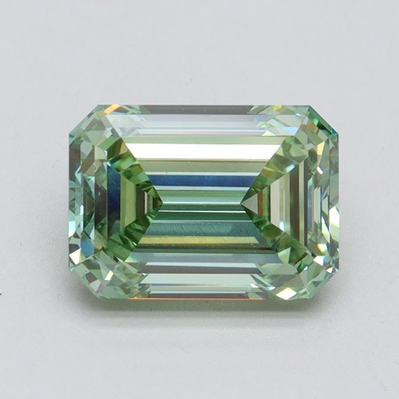 Diament laboratoryjny o barwie fantazyjnej szlif szmaragdowy, 2.21ct, VVS2, Fancy Intense Green, IGI LG611371246